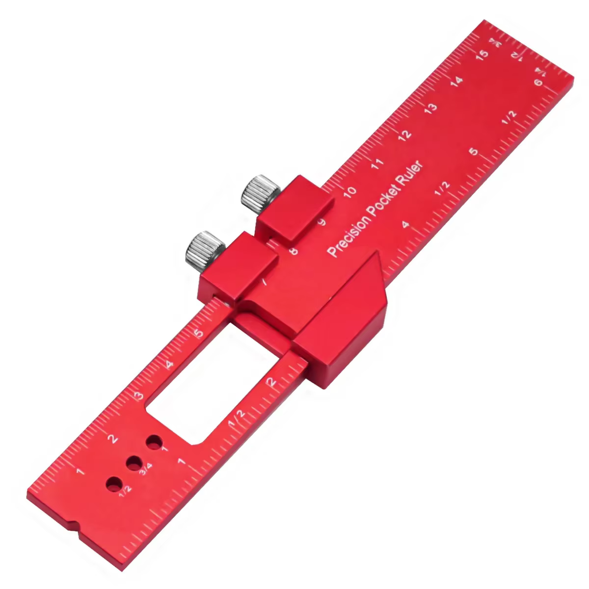 Règle de poche de précision de Type T, outil de mesure métrique en pouces avec arrêt coulissant pour