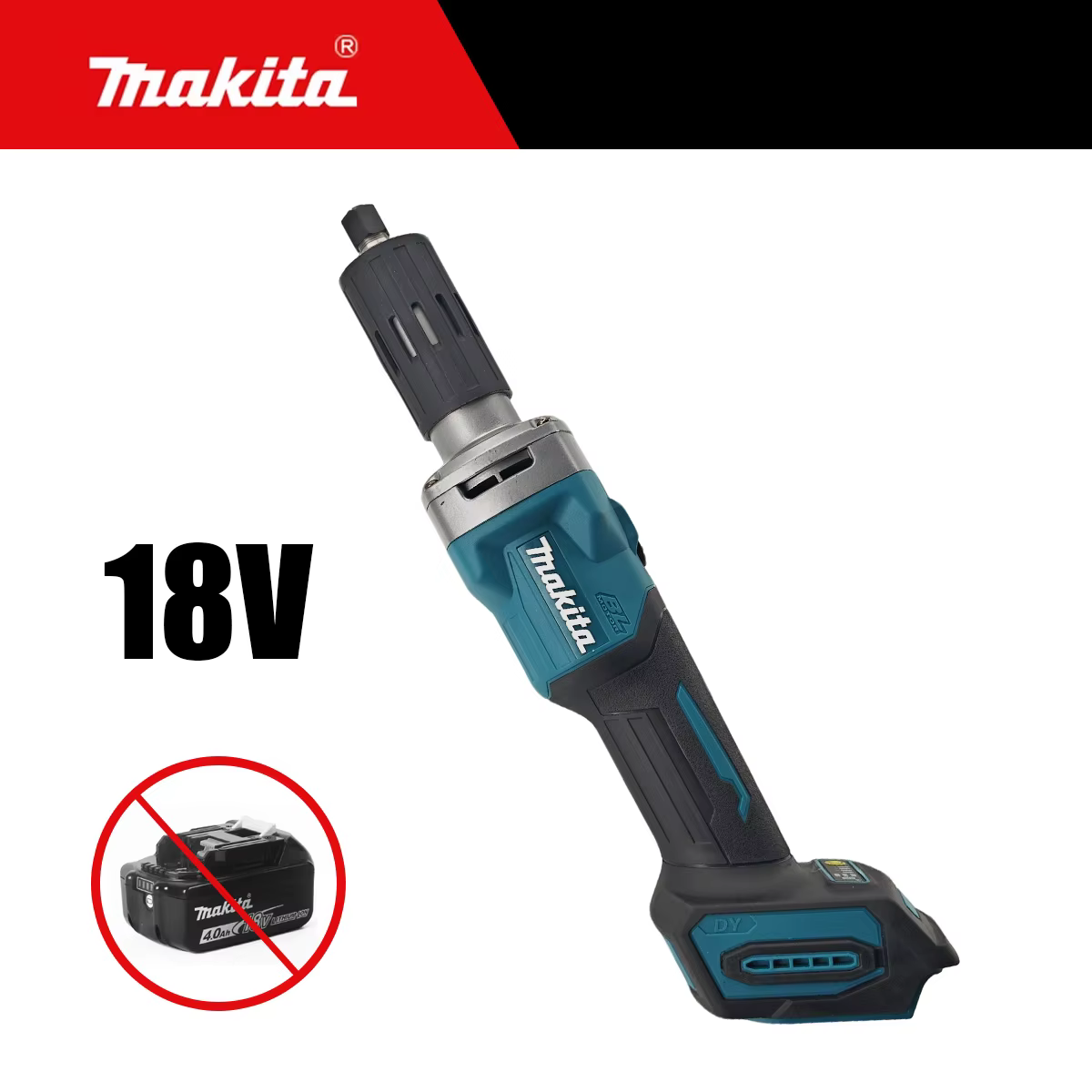 Meuleuse sans fil Makita à moteur sans balais, 4 vitesses, meuleuse d'angle, machine de meulage port