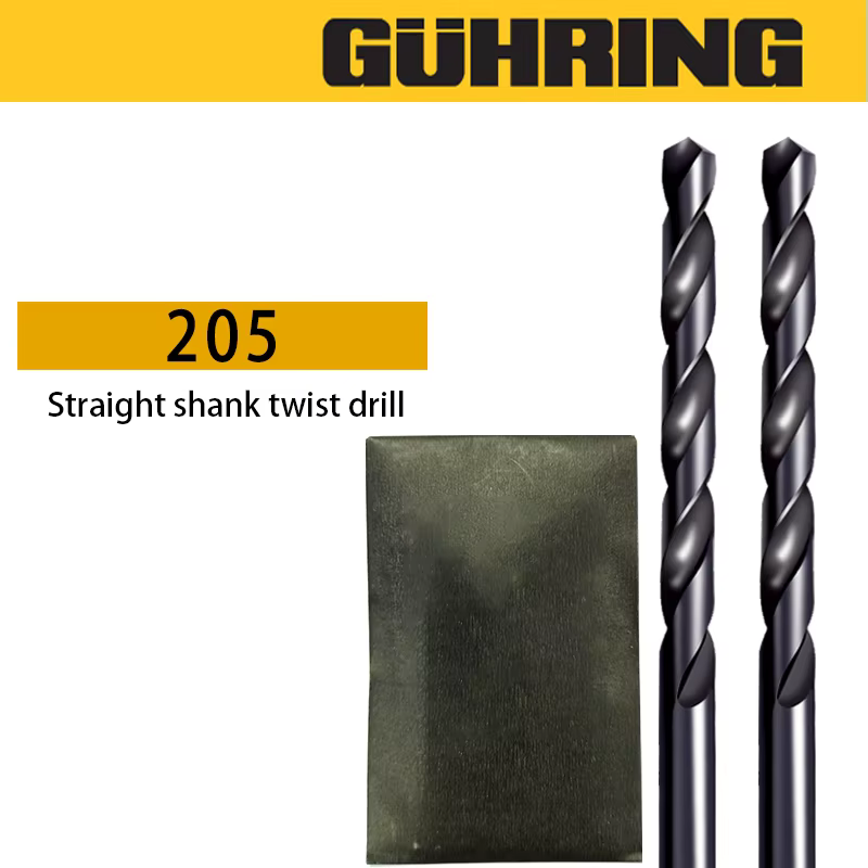 Allemagne GUHRING 205 foret hélicoïdal à poignée droite, acier inoxydable 0.6-3.95MM, acier rapide c