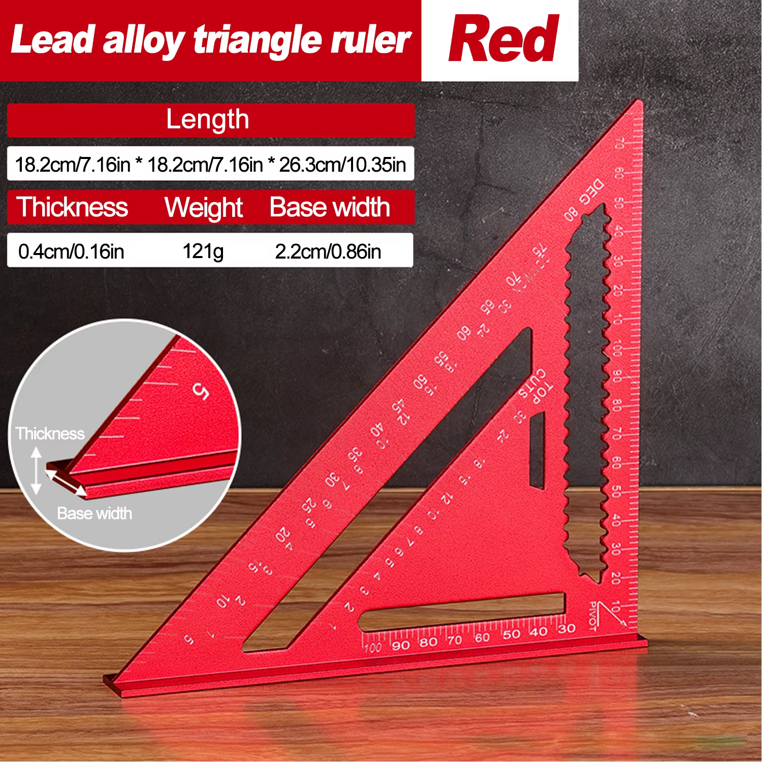 Jauges triangulaires en alliage d'aluminium pour le travail du bois, outils de mesure, marqueur de h