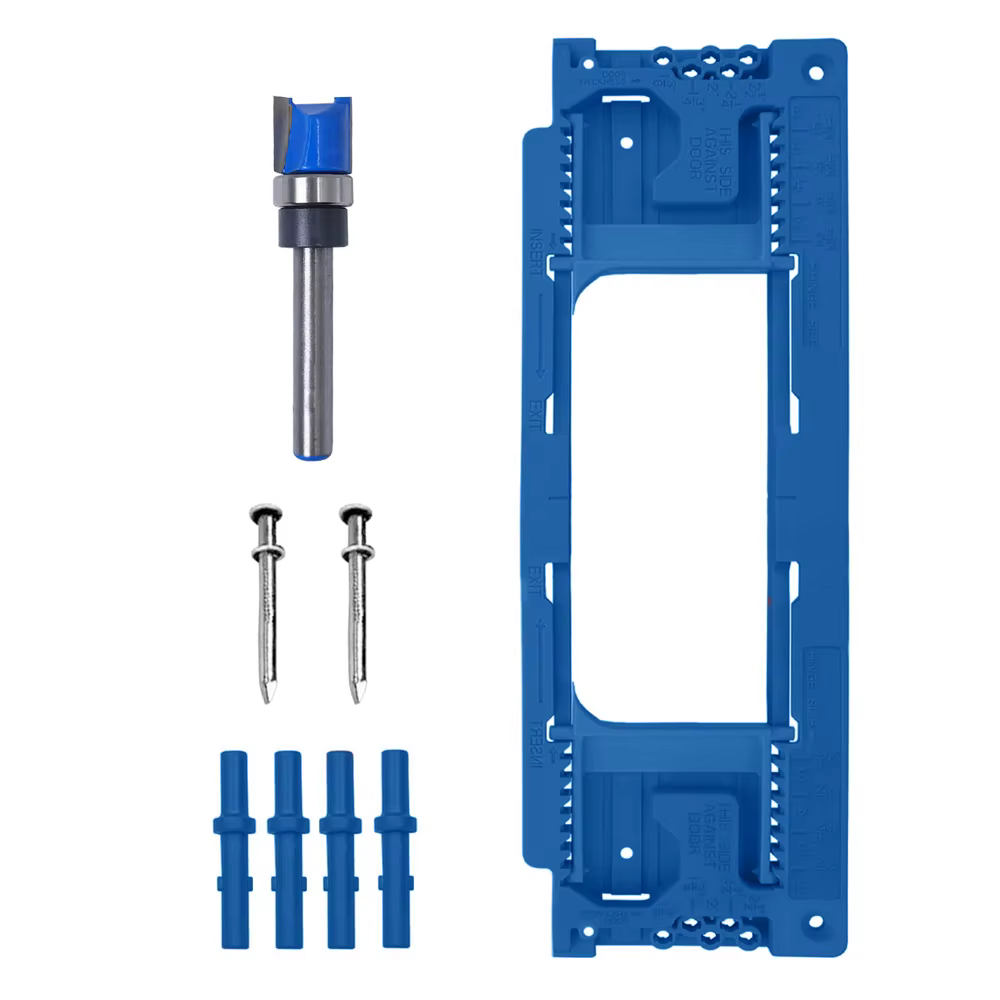 Gabarit de fraisage intégré pour charnières de porte, guide de perçage pour serrures de porte, kit d