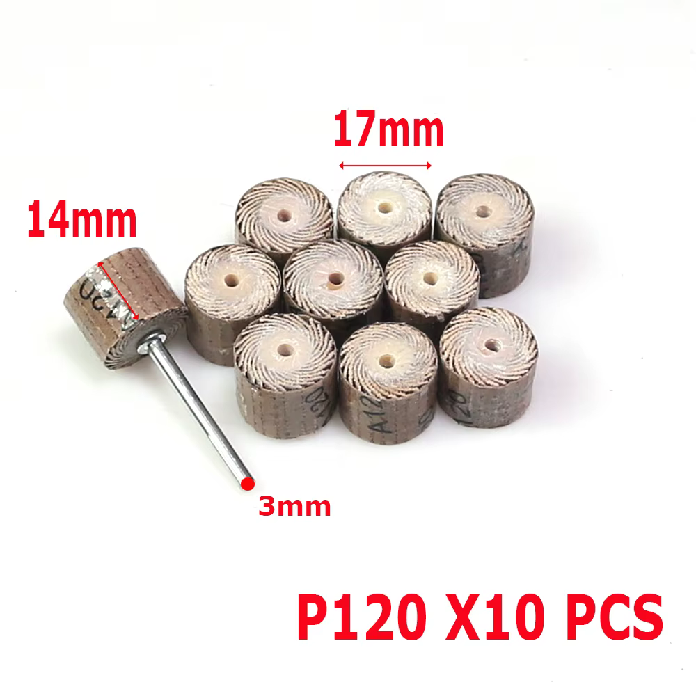 Tête de meule de ponçage pour perceuse, bois, métal, surface incurvée, polissage, 10 pièces