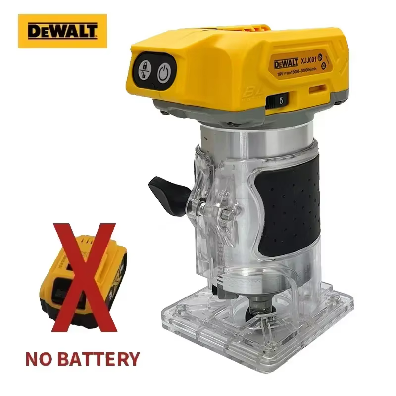 Routeur à bois sans fil Dewalt 33000 tr/min : Outil polyvalent sans fil conçu pour le rainurage, le