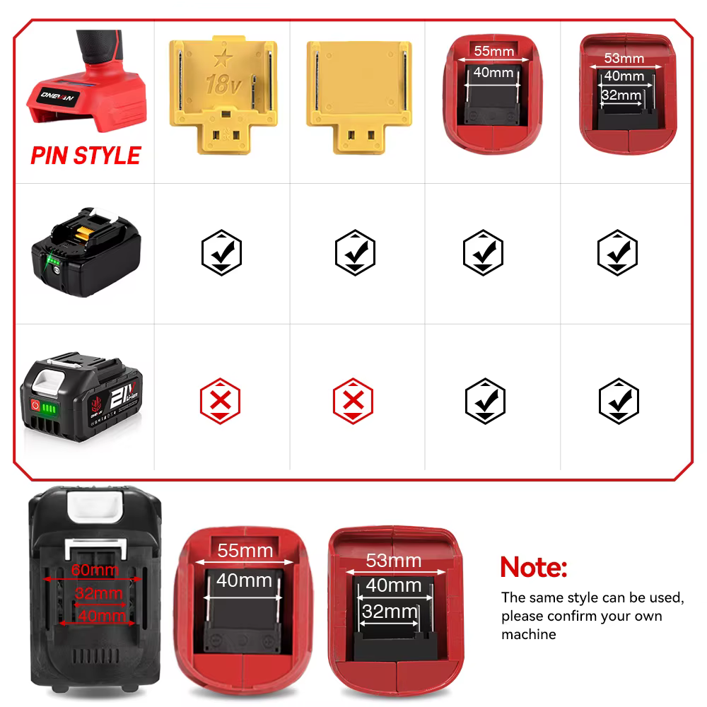 Batterie au lithium rechargeable ONEVAN 15000MAH BL1850 BL1840 pour clé à chocs électrique sans fil,