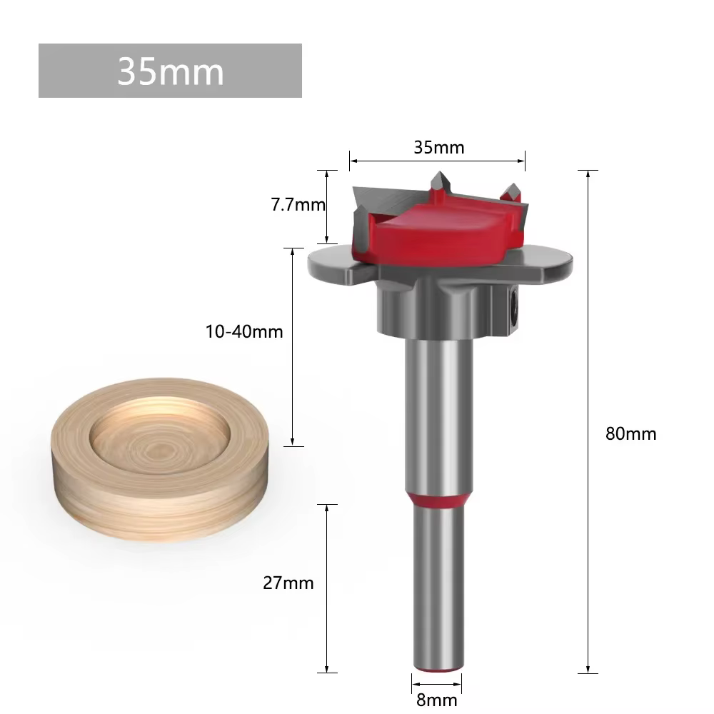 Kit de scie cloche de positionnement réglable 15-35mm, ouvre-trou de charnière, outil de perçage à p