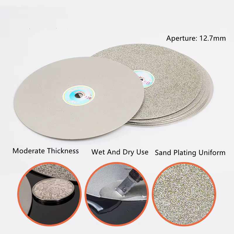 1 pièces 8 pouces 200mm diamant disque de meulage enduit plat roue roues de polissage bijoux meulage