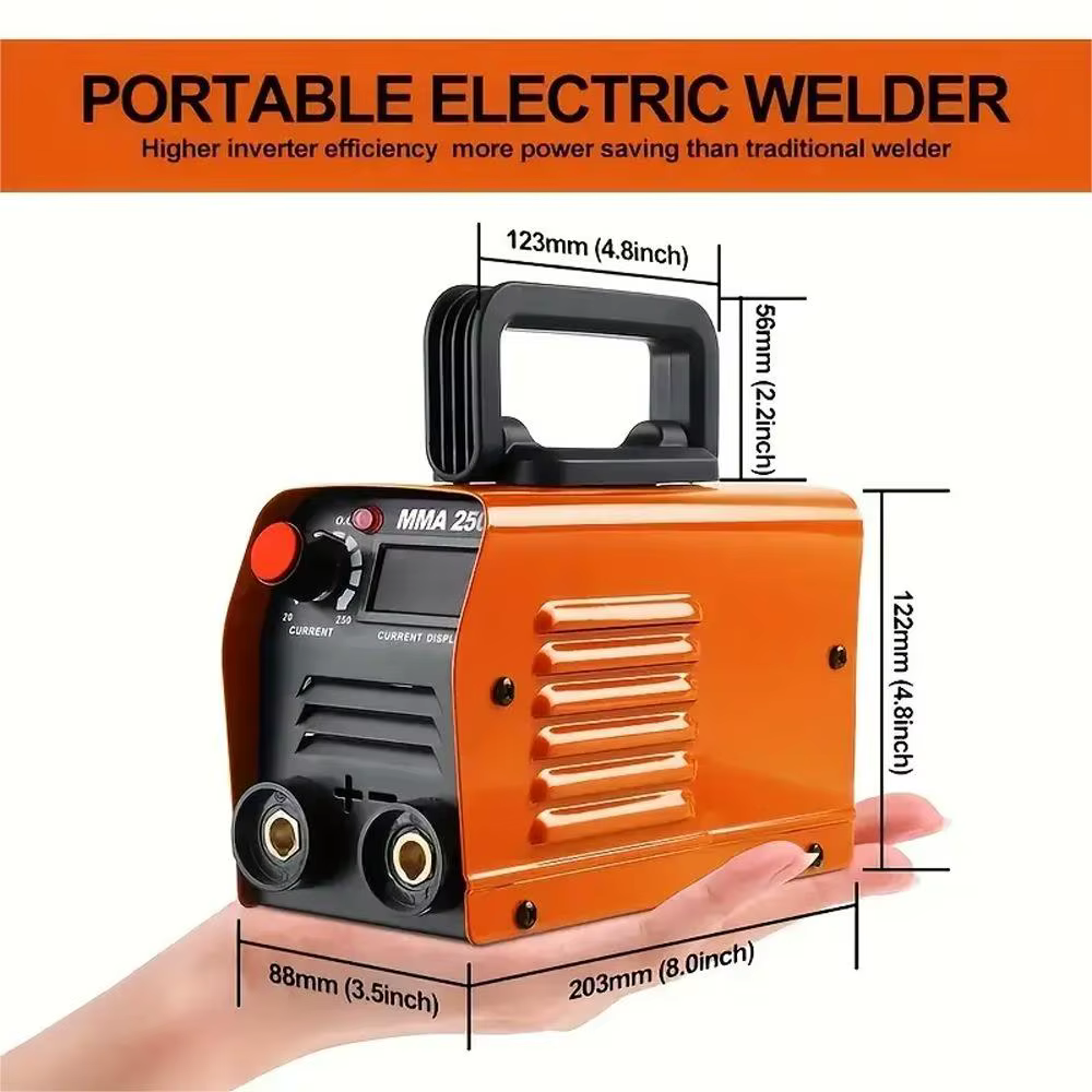 Soudeuse à onduleur Portable ZX7 250A 220V 3.8KW MMA IGBT, Machine à souder à l'arc pour la réparati
