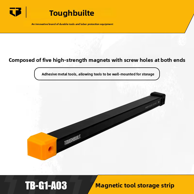 Bande magnétique de rangement pour outils TOUGHBUILT, boîte à outils murale, bande de rangement TB-G