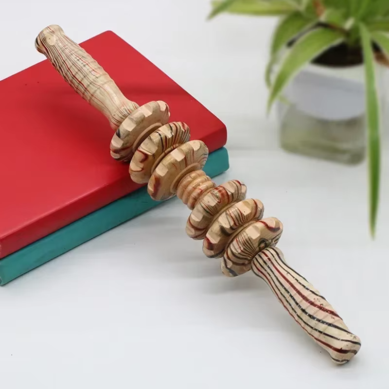 Rouleau de Énergie Lymphatique en Bois, Outils de Thérapie pour le Contour du Corps, Cellulite