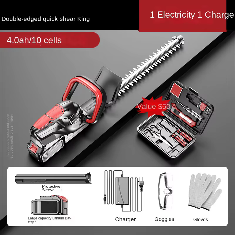 Taille-haie électrique rechargeable, machine de taille de jardin, coupe-arbre à thé, sécateur de bra