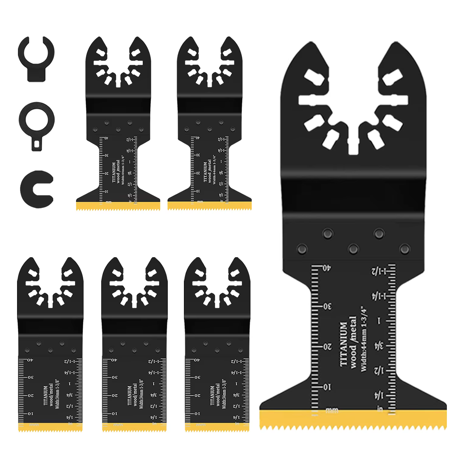 Lames de scie oscillantes en titane pour la coupe des métaux, lames multi-outils pour métaux doux, c