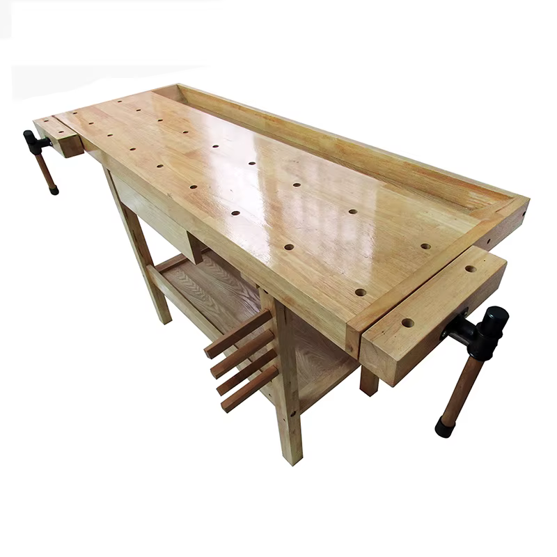 Établi de travail de calcul multifonctionnel, console en bois de hêtre, bricolage manuel, menuiserie
