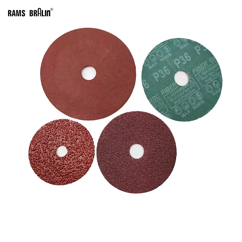 Disque de ponçage abrasif en papier de verre en Fiber dure, 5 pièces, pour le meulage de quincailler