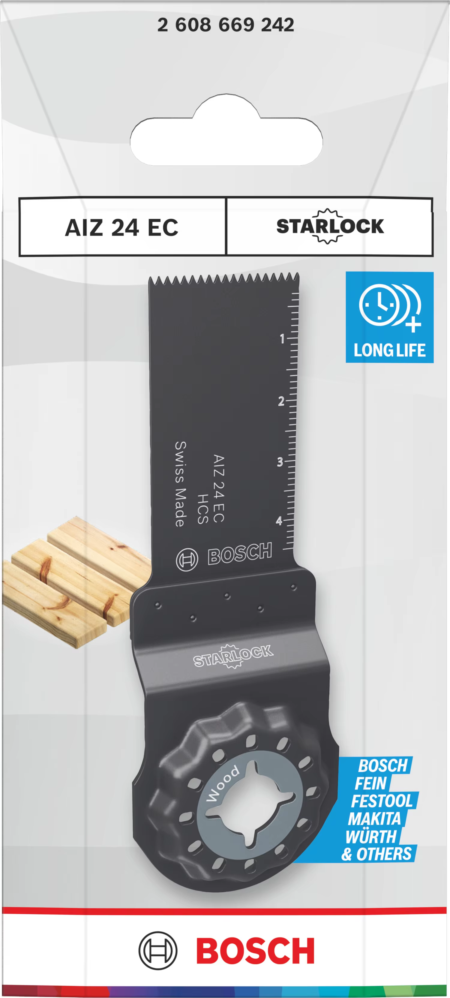 Lame de scie multi-coups Bosch StarLock Series pour le bois AIZ 24 EC