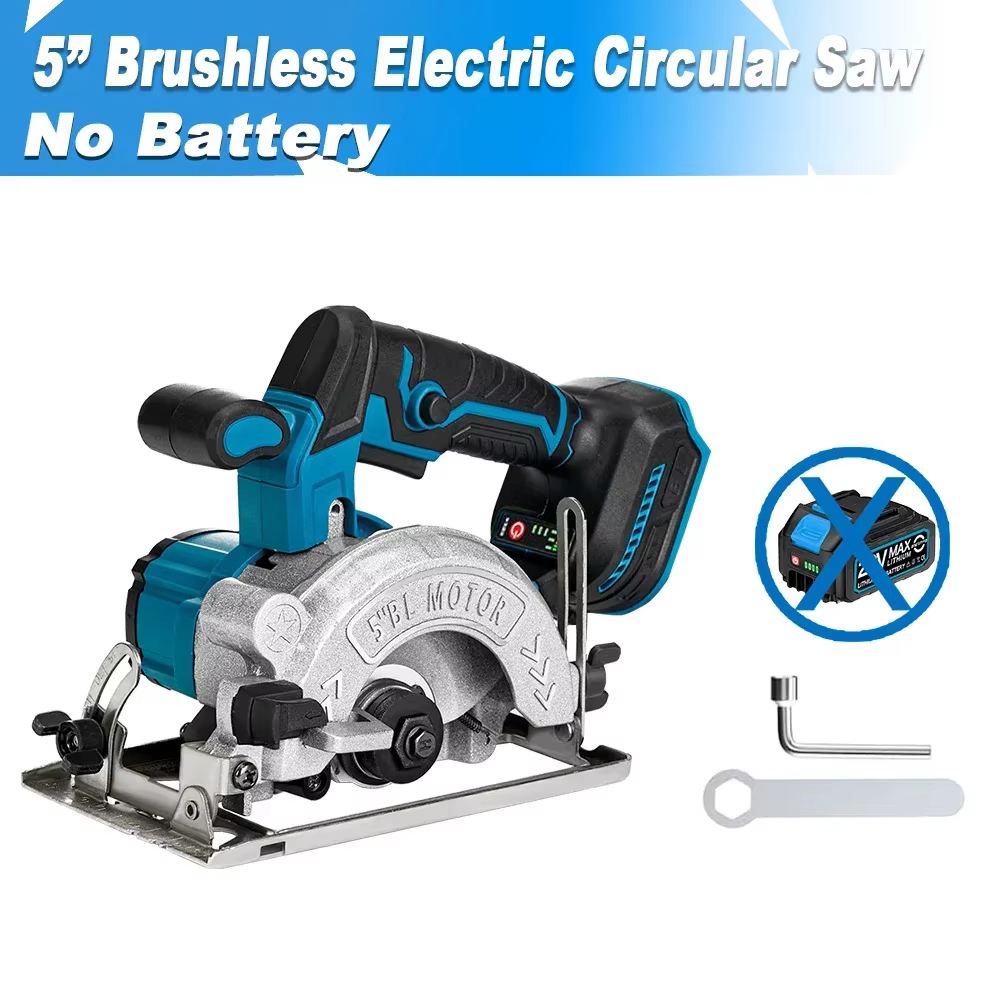 Makita-Scie circulaire électrique aste sans balais, outil de coupe de travail de calcul sans fil, ha