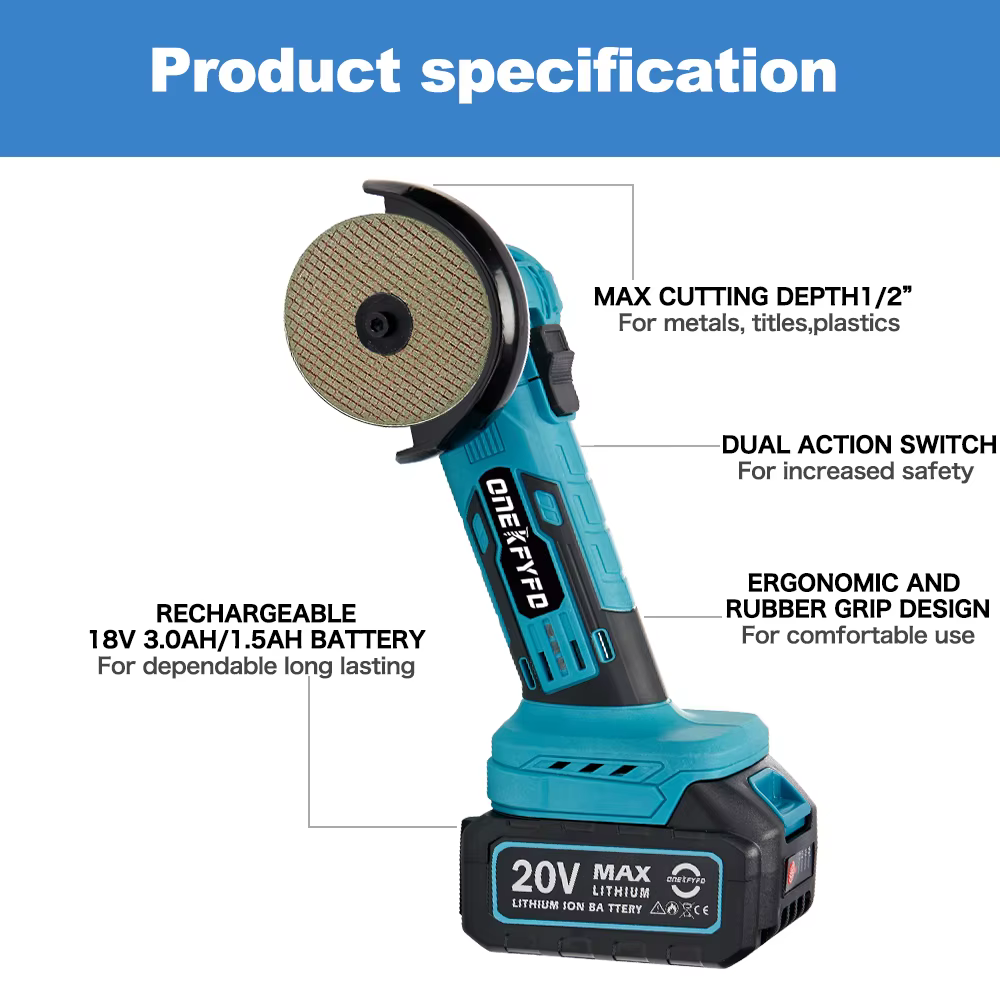 Makita – Mini meuleuse d'angle sans balais de 3 pouces, Machine de découpe et de polissage de 76mm, 