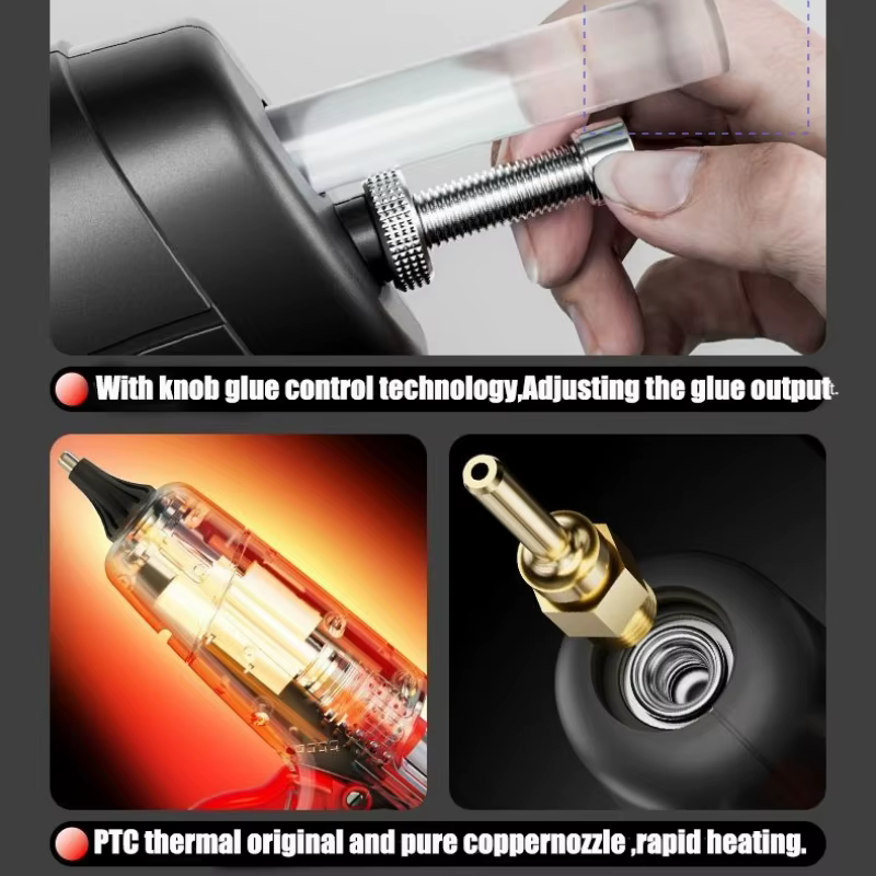 Pistolet à colle thermofusible professionnel 300w/800w avec bâtons de colle de 11mm, Mini pistolet e