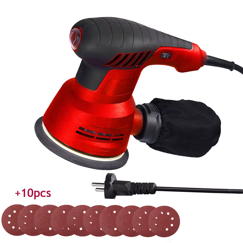 Ponceuse excentrique électrique 300W, 6 vitesses de réglage de la vitesse, 5 pouces, 125mm, ponçage