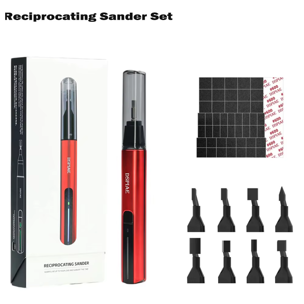 Ponceuse alternative électrique USB DSPIAE ES-A pour bricolage, stylo de ponçage, têtes de ponçage p