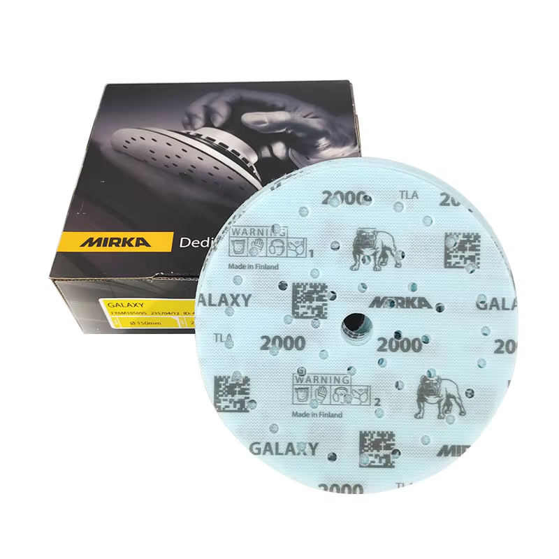 GALAXY-Papier abrasif pour voiture Mirka Beauty, meulage à sec, rond, 6 amarans, 150mm, calcul de fl