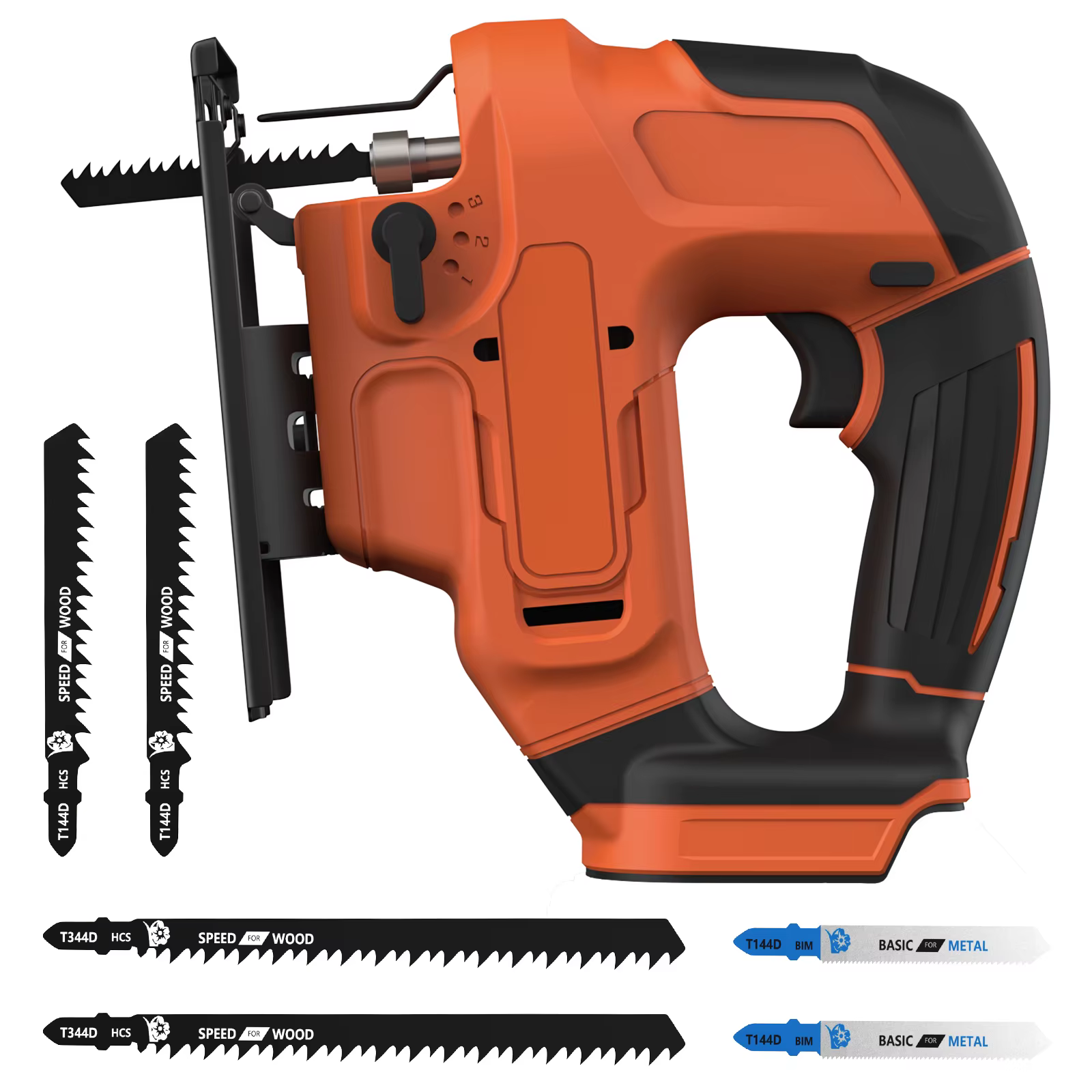 Scie sauteuse sans fil Synxiter, moteur sans balais, vitesse variable, faible vibration, pour la déc