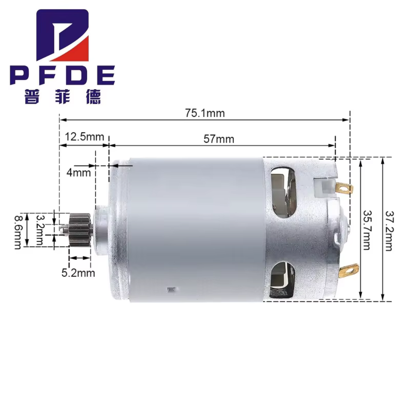 Moteur ELecaccelerMotor CC pour perceuse et tournevis, couple élevé, boîte de vitesses, RS550, 9, 11