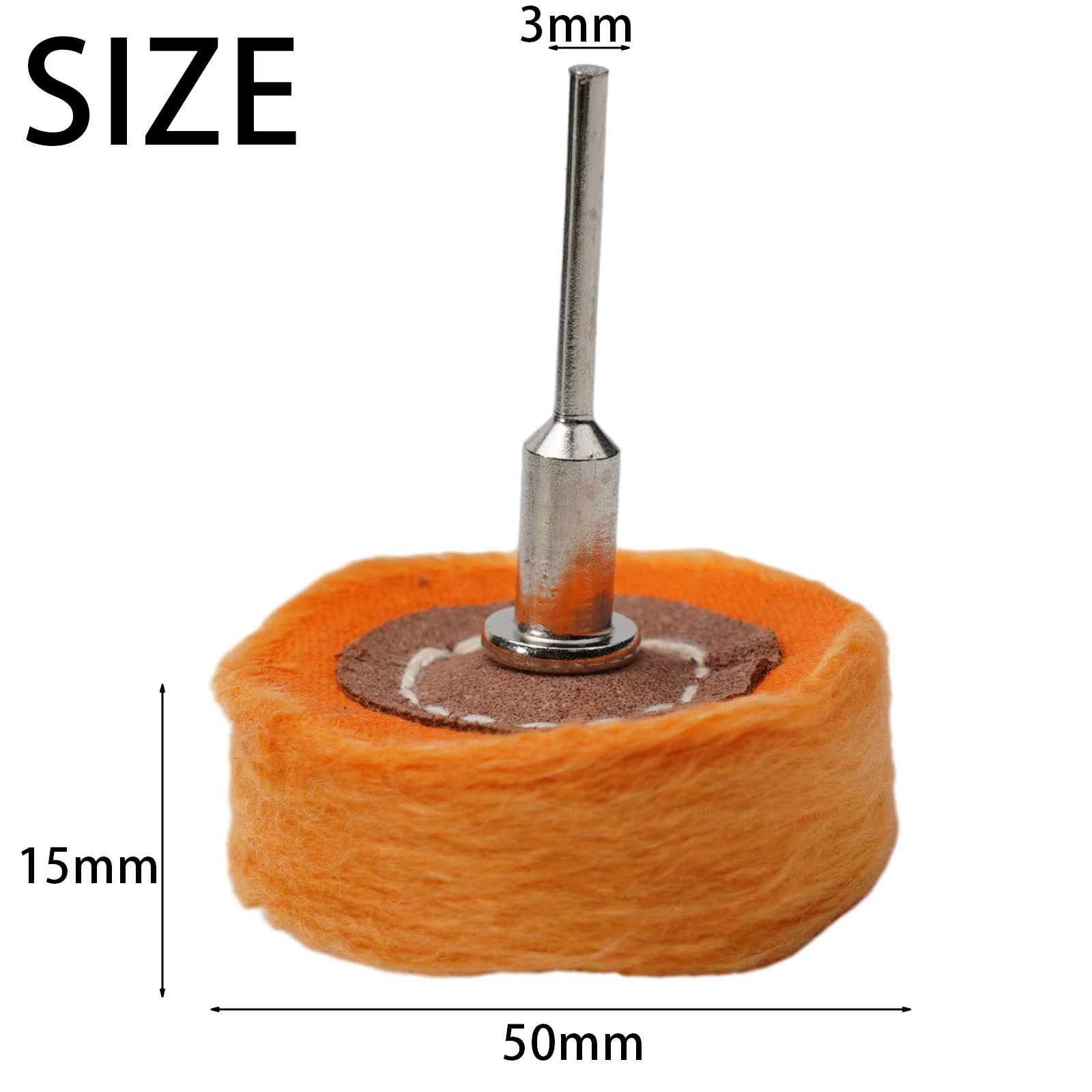 Roue de polissage en tissu de 50mm, roue de polissage pour bijoux en or et argent, tampon de polissa