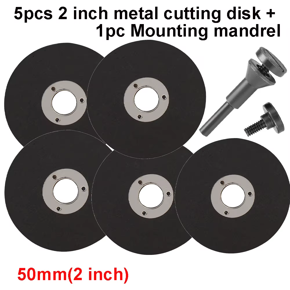 Disque de coupe en métal 50/75mm, Mini lame de scie, roue de coupe-0ff avec mandrin de montage pour