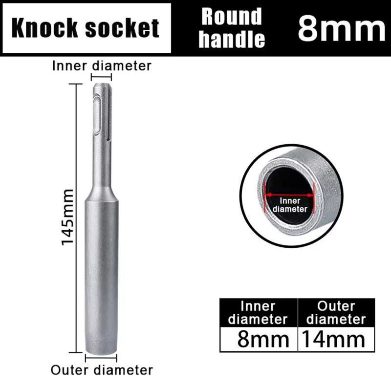 Poinçon de mise à la terre robuste en acier trempé pour tiges de 8/10/12/16/20 mm, compatible avec l