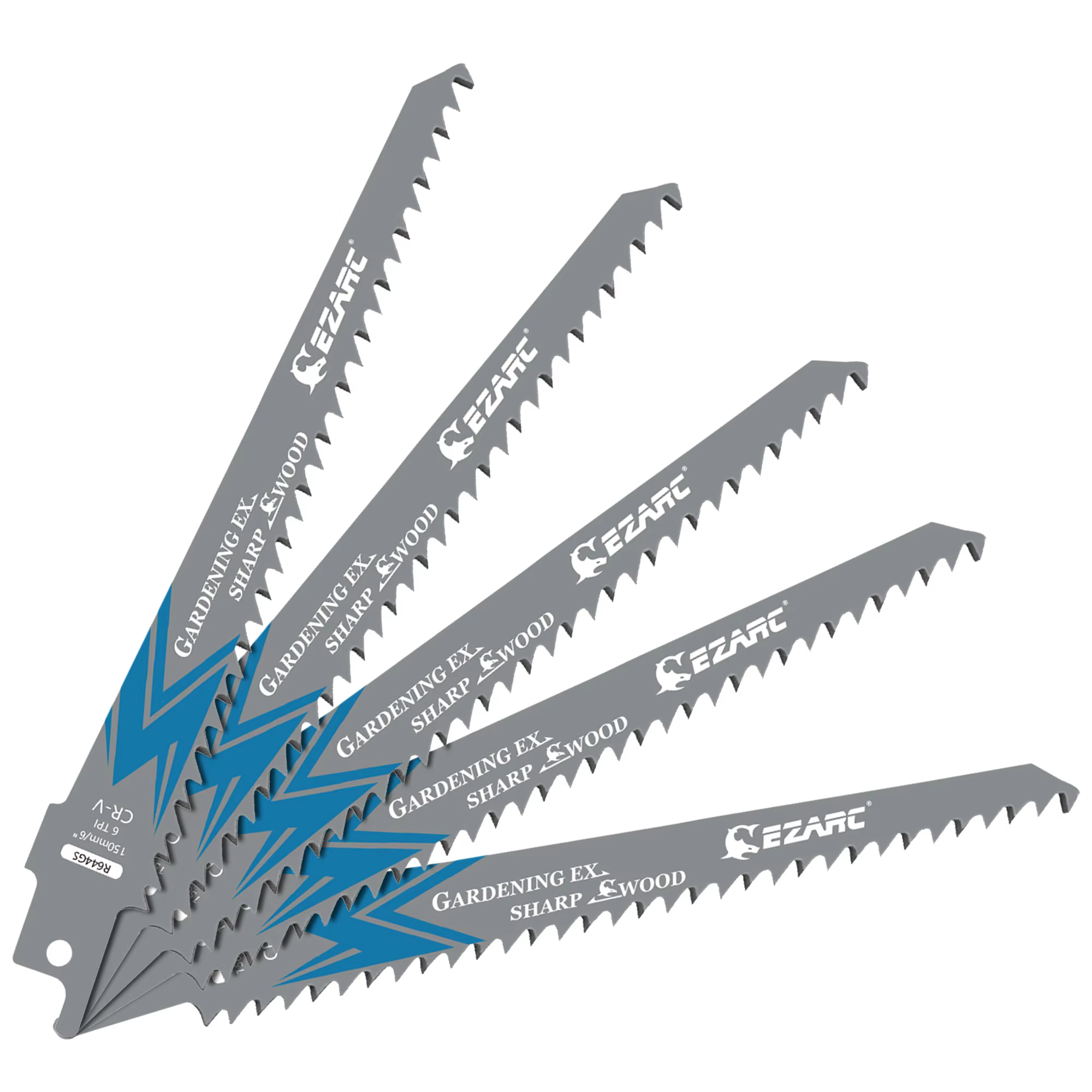 EZARC lames de scie alternative pour l'élagage du bois, 150mm 6TPI /225mm 5TPI CRV lames de scie à d
