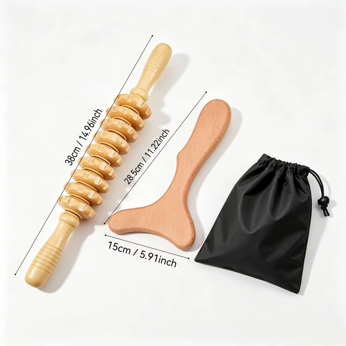 Kit complet de madérothérapie en bois pour massage réducteur, outils de madérothérapie colombienne p