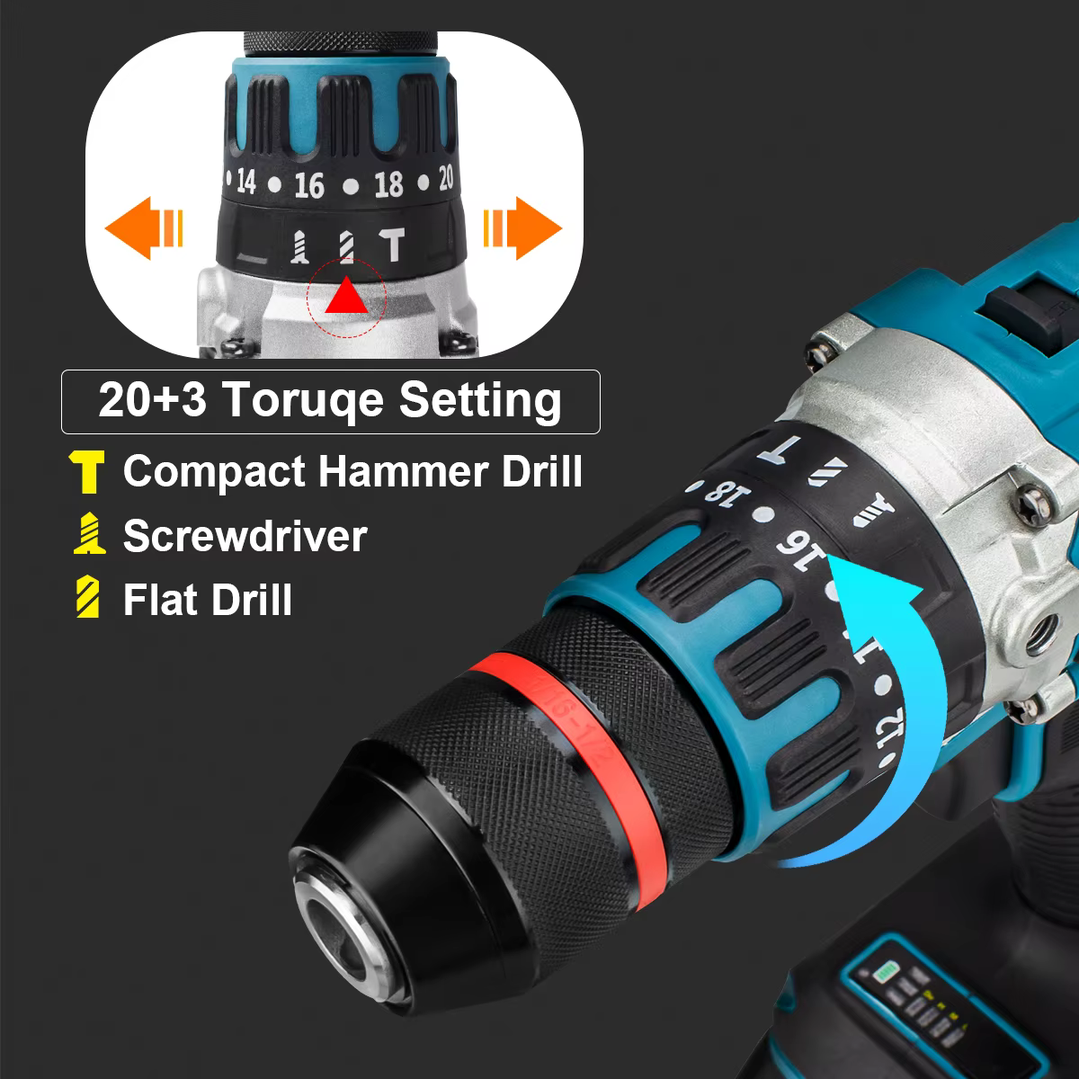 Makita – perceuse à percussion électrique sans balais 480N.M, perceuse sans fil, tournevis électriqu