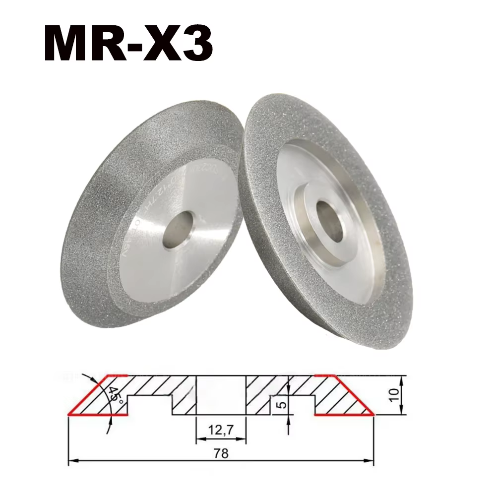 MR 20G 78-125mm CBN meule SDC cercle de meulage 230 grain meuleuse pour carbure métal tungstène acie