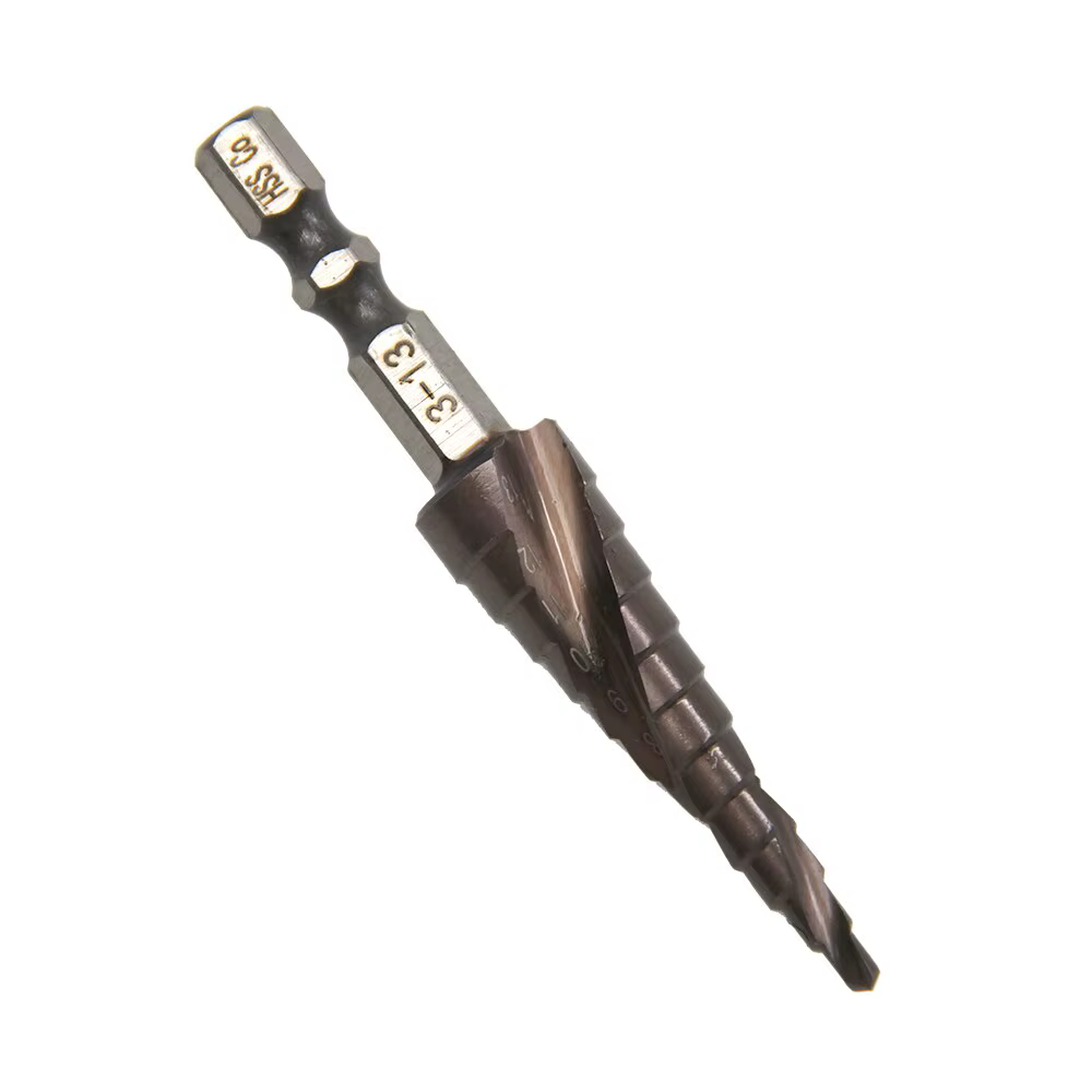 Foret étagé en acier inoxydable, M35, spirale hexagonale, 3-13mm, asile alt contenant, ouvre-trou, C