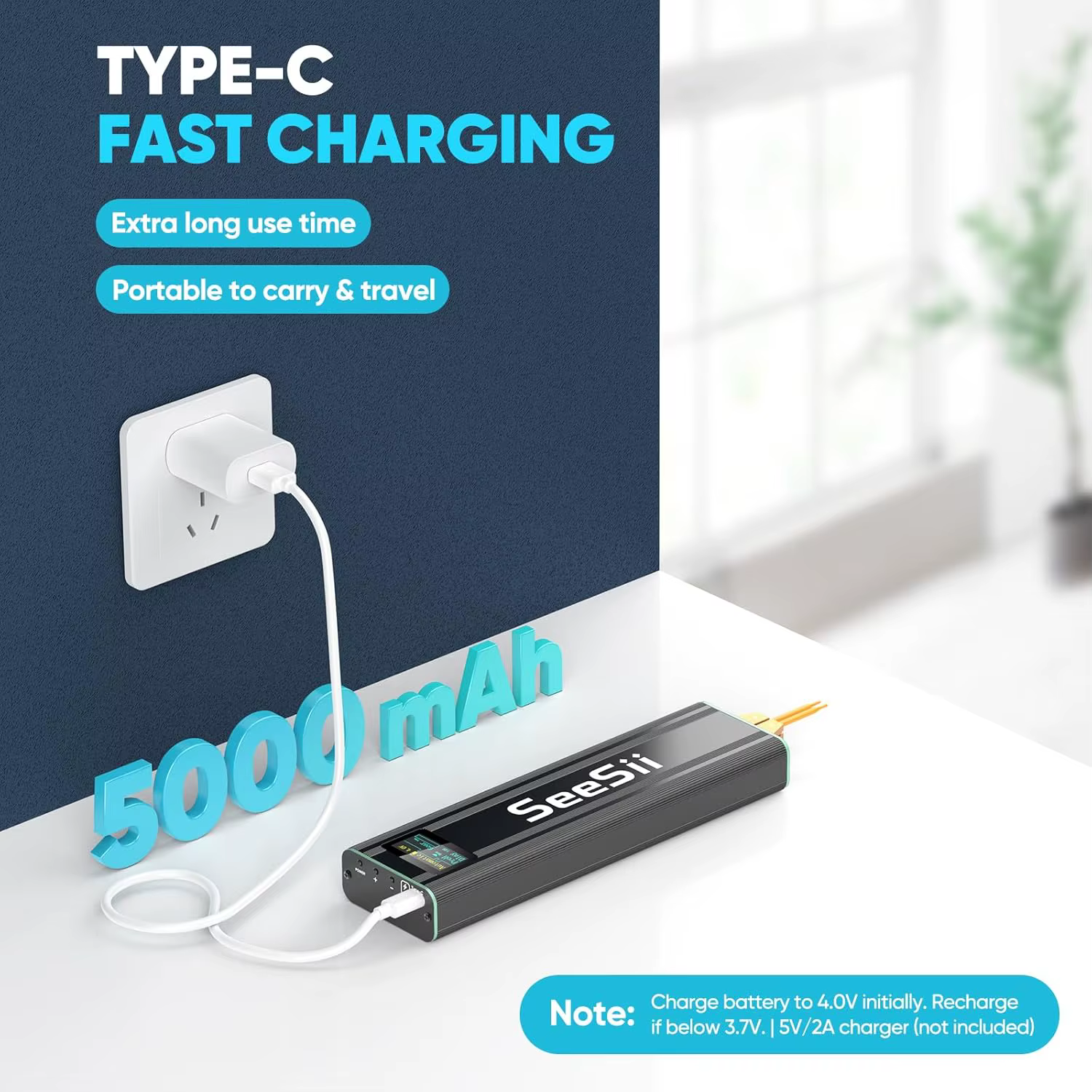 Seesii 80 vitesses Mini soudeuse par points Portable soudeuse par points avec affichage numérique fe
