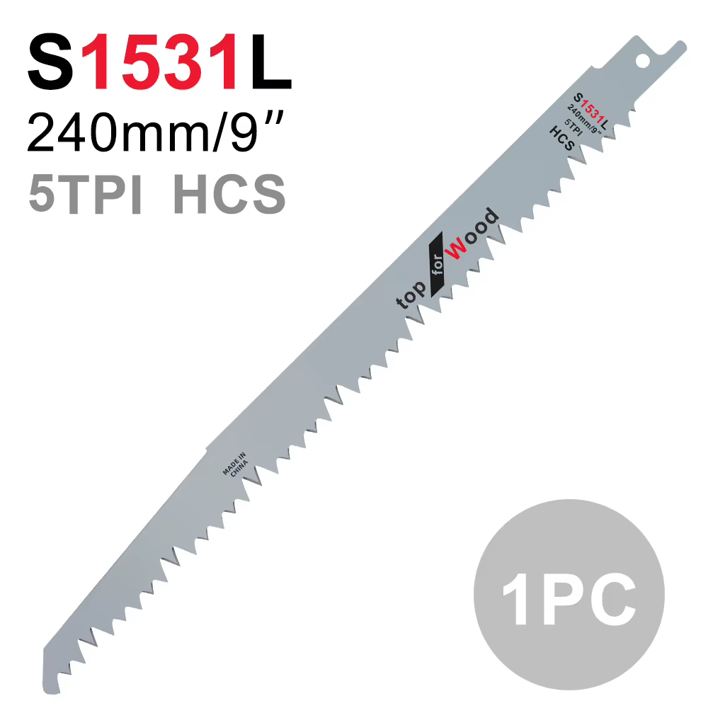 XCAN 1/2/5 pièces 240mm lames de scie alternative S1531L HCS lames de scie sabre multi lame de scie 