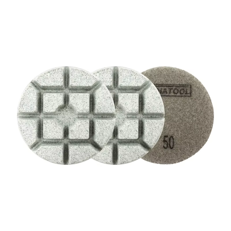 DT-DIATOOL Ensemble de 3 tampons de polissage diamantés pour béton, disques de ponçage en résine épa