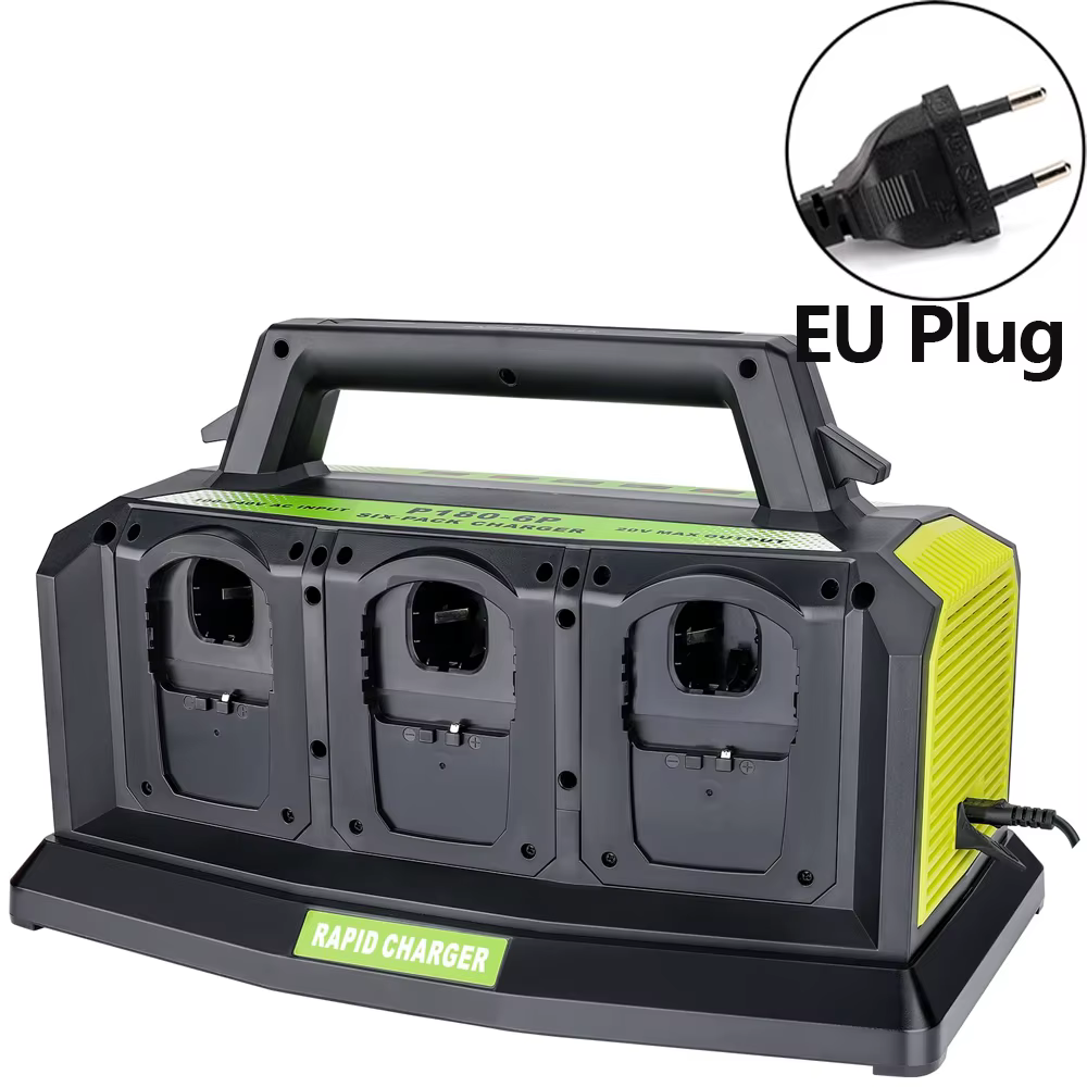 Station de chargeur de batterie Compatible avec la batterie Ryobi Chargeur Ryobi de remplacement à 6
