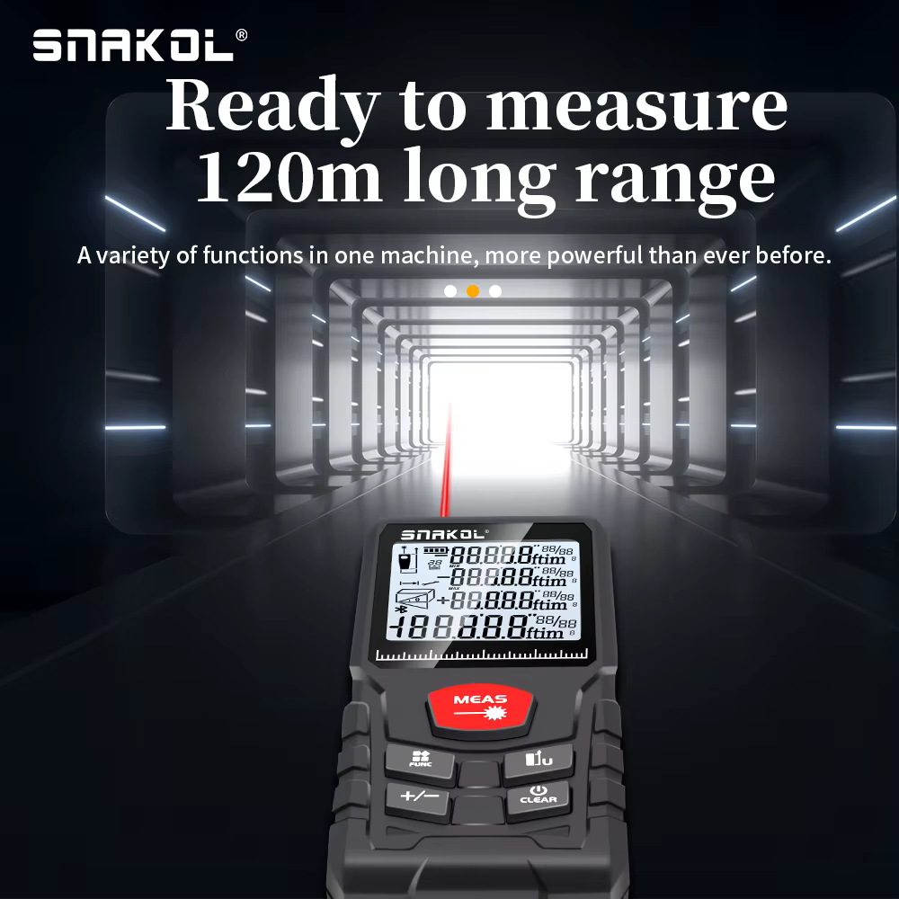 Snakol-Distancemètre laser professionnel, télémètre, ruban à mesurer numérique, règle, outils de tes