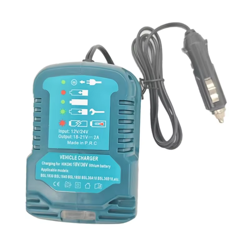 Pour HIKOKI 18V Li-Ion Batteries 12V/24V Portable Mini chargeur de voiture allume-cigare prise rempl