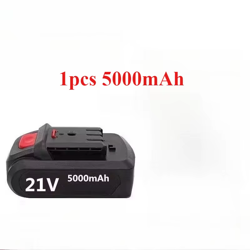 Perceuse électrique 21V 5000mAh, outil, batterie au lithium rechargeable pour tournevis électrique, 