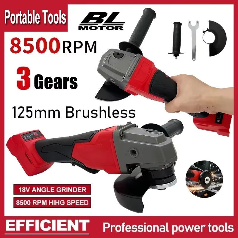 Milwaukee 125mm meuleuse d'angle sans brosse polissage Machine de découpe interrupteur à palette san