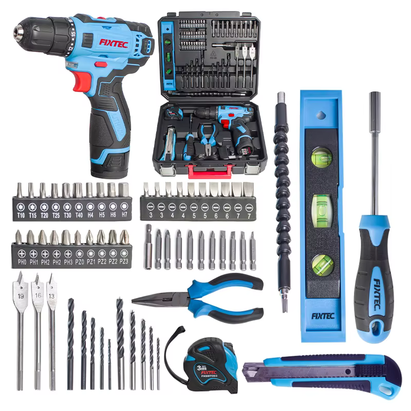 Kit de perceuse sans fil 12V, ensemble de perceuses, outils à main et outils électriques avec 60 acc