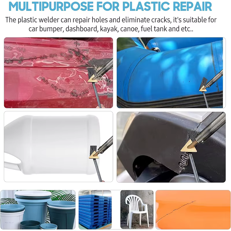 Kit de soudage du plastique 100W 2 en 1, pistolet à souder en plastique pour la réparation de Surfac