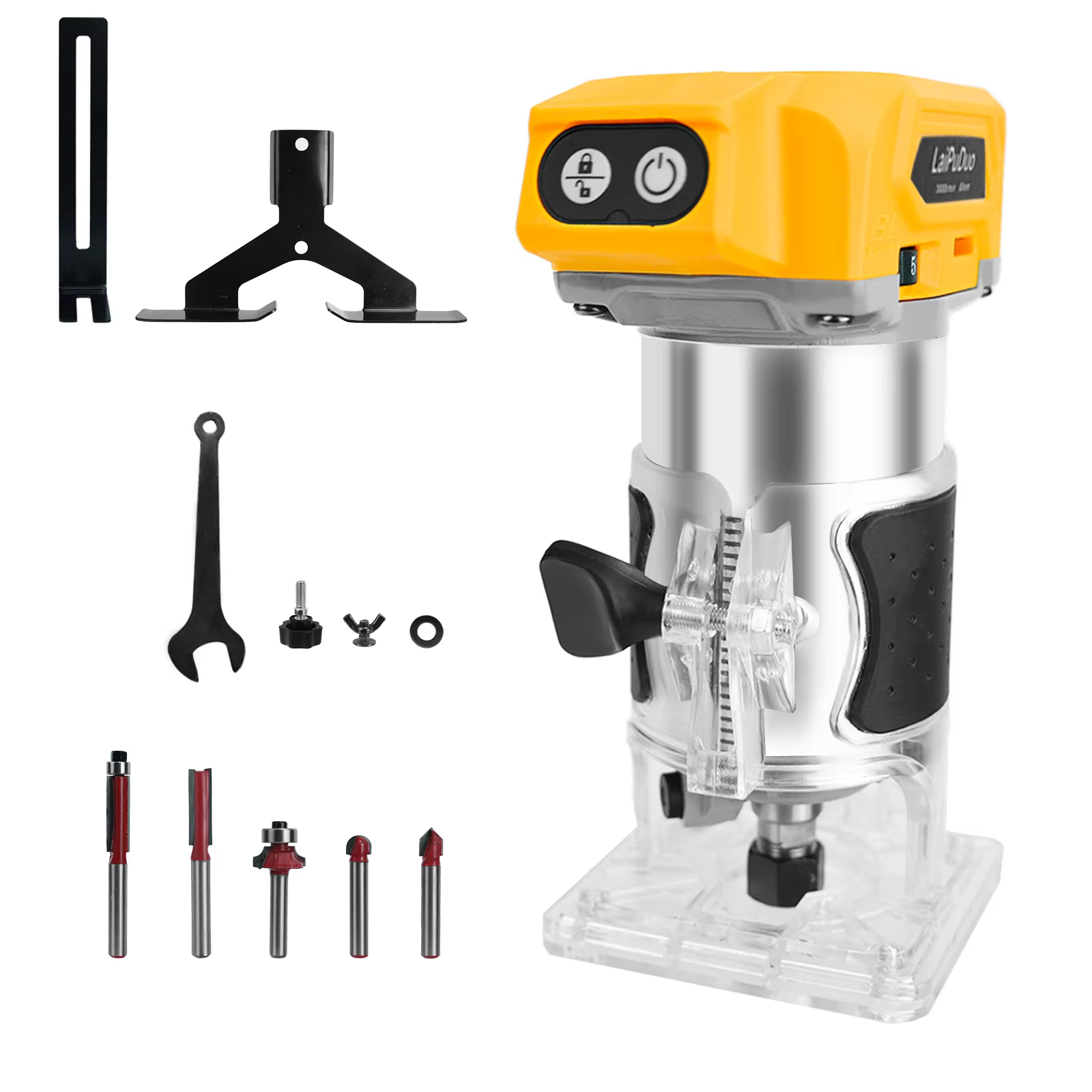 Routeur à bois sans fil 800W 30000 tr/min, tondeuse électrique sans balais, Machine de découpage du 