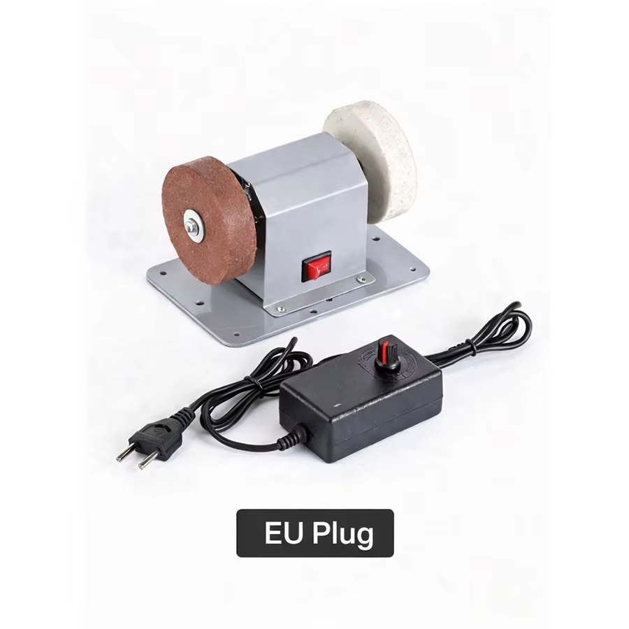 Mini meuleuse électrique de table, corps en acier inoxydable, meule grossière et fine, outil multifo