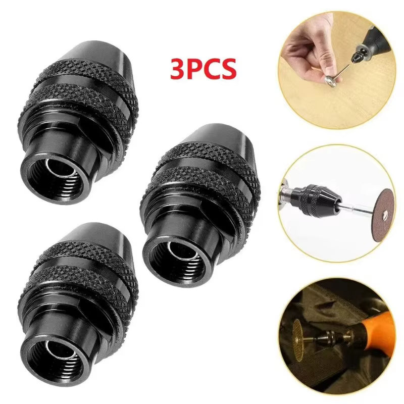Jeu de mandrins sans clé polyvalents, mandrin de perçage de 0.8 à 3.2mm pour outils rotatifs, mandri