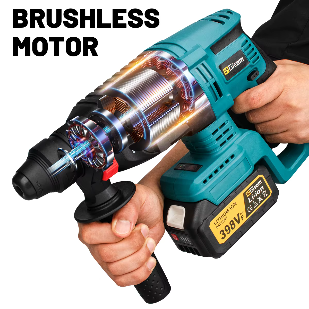 Makita – perceuse à percussion électrique sans balais de 26mm, marteau rotatif multifonctionnel, mar