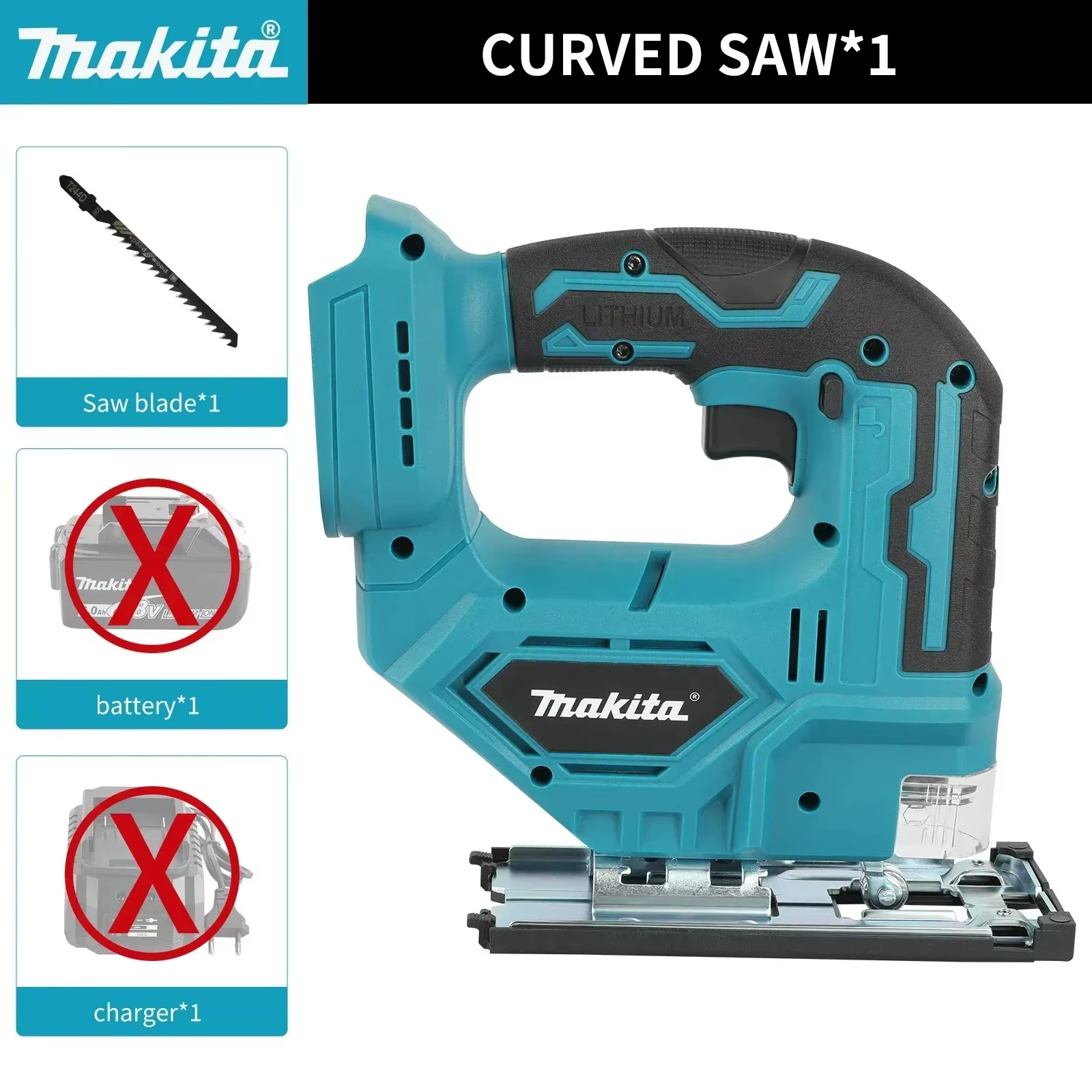 Makita DJV182Z sans brosse 18V 340W scie sauteuse électrique avec lame de scie poignée de baril sans