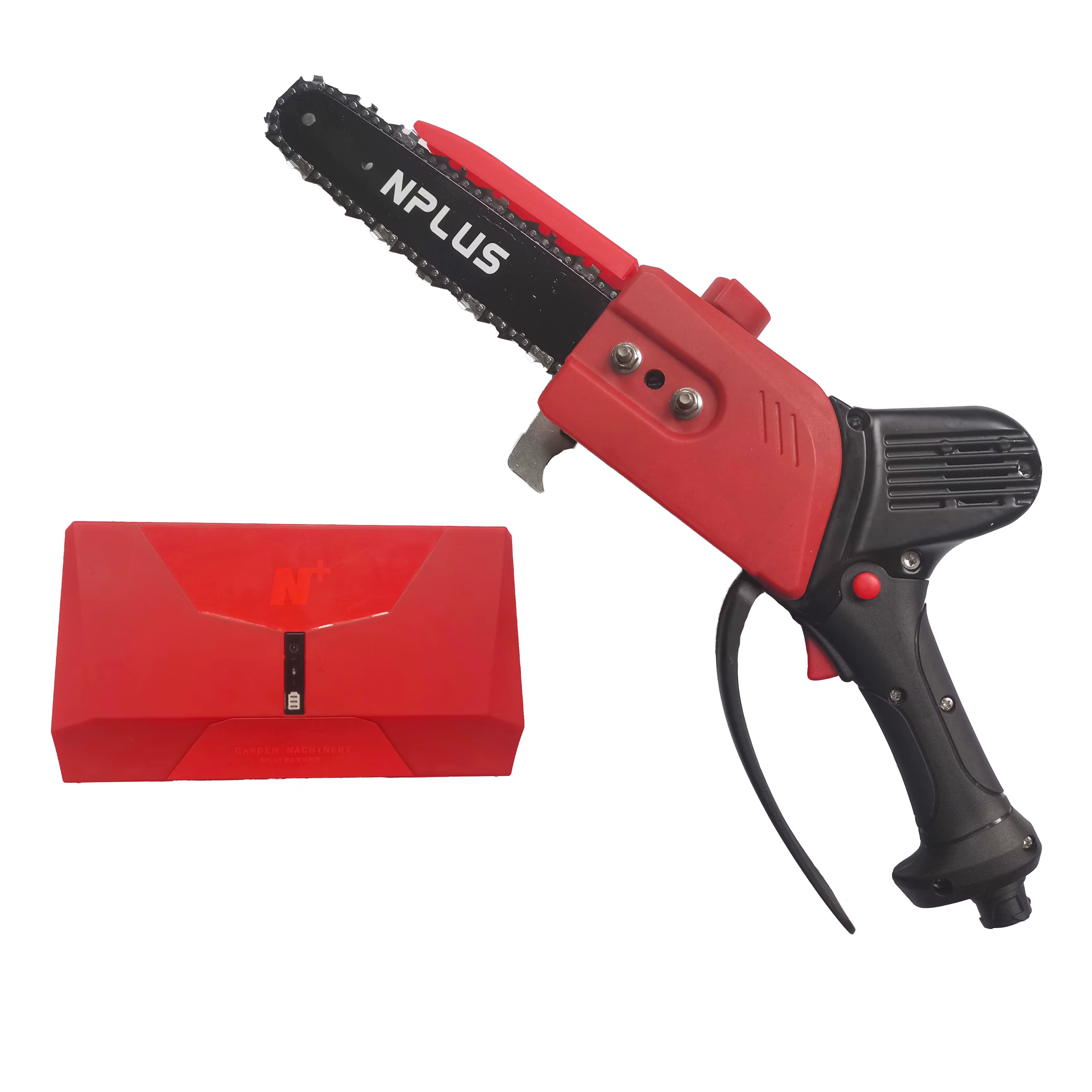 Mini tronçonneuse à batterie 8 pouces, sans fil, électrique, portable, avec moteur sans balais et sa